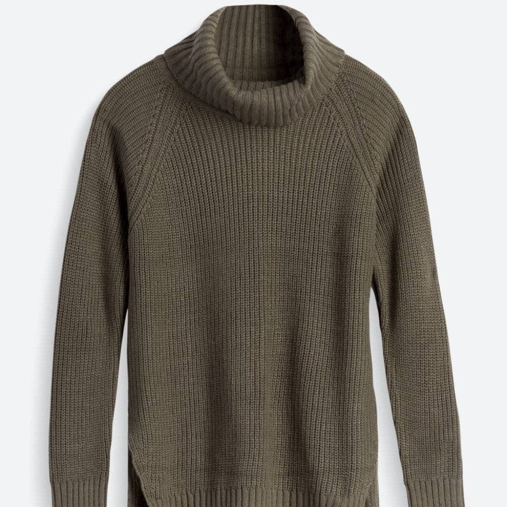 Cowl neck pullover sweater